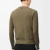 Strickjacke aus Wolle Grün/Khakigrün