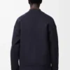 Strickjacke aus Wolle und Kaschmir Marineblau/Grau