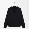 Strickjacke aus Wollmischung in Schwarz