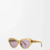 Swan Slim Sonnenbrille Transparent Olive