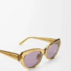 Swan Slim Sonnenbrille Transparent Olive