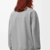 Sweatshirt aus Baumwolle in Grau meliert