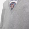 Sweatshirt aus Baumwolle in Grau meliert