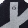 Sweatshirt aus Wolle und Baumwolle Navy/Grau