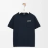 T-Shirt aus Baumwolle in Dark Navy Blue mit lockerer Passform
