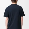 T-Shirt aus Baumwolle in Dark Navy Blue mit lockerer Passform