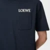 T-Shirt aus Baumwolle in Dark Navy Blue mit lockerer Passform