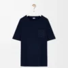 T-Shirt aus Baumwolle in Dark Navy mit lockerer Passform