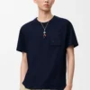 T-Shirt aus Baumwolle in Dark Navy mit lockerer Passform
