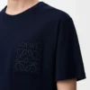 T-Shirt aus Baumwolle in Dark Navy mit lockerer Passform