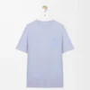 T-Shirt aus Baumwolle in hellblau mit lockerer Passform