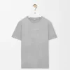 T-Shirt aus Baumwolle in hellgrau mit lockerer Passform