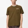 T-Shirt aus Baumwolle in Khaki-Grün mit lockerer Passform