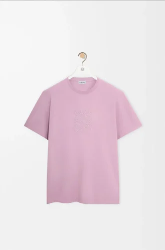 T-Shirt aus Baumwolle in lockerer Passform, Farbe: Flieder