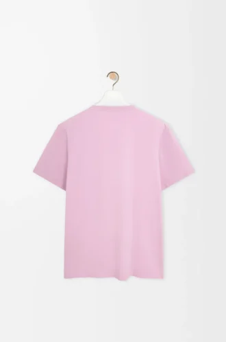 T-Shirt aus Baumwolle in lockerer Passform, Farbe: Flieder