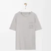 T-Shirt aus Baumwolle in lockerer Passform Mittelgrau