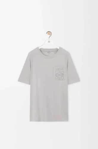 T-Shirt aus Baumwolle in lockerer Passform Mittelgrau