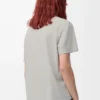 T-Shirt aus Baumwolle in lockerer Passform Mittelgrau