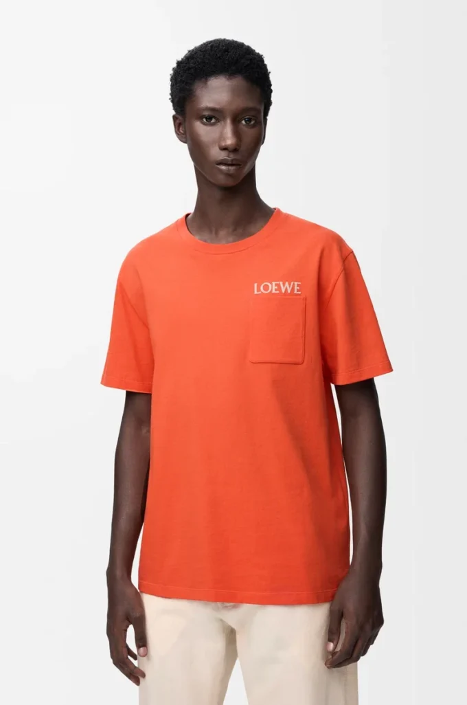 T-Shirt aus Baumwolle in lockerer Passform Orange