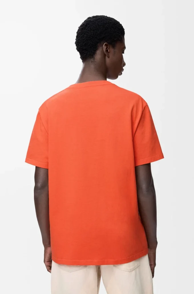 T-Shirt aus Baumwolle in lockerer Passform Orange