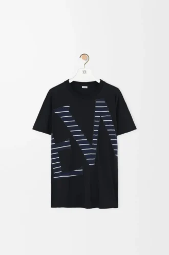 T-Shirt aus Baumwolle in lockerer Passform Schwarz