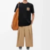 T-Shirt aus Baumwolle in lockerer Passform Schwarz