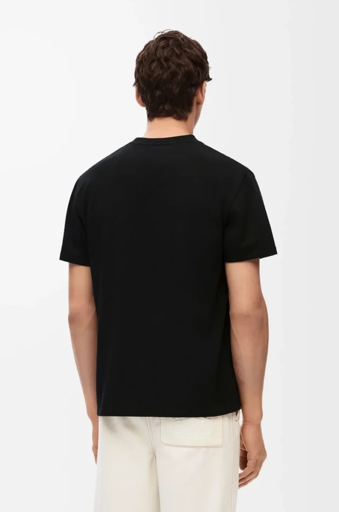 T-Shirt aus Baumwolle in lockerer Passform Schwarz
