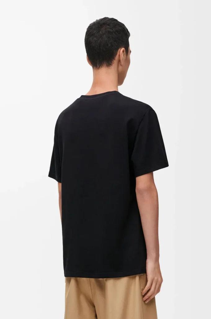 T-Shirt aus Baumwolle in lockerer Passform Schwarz