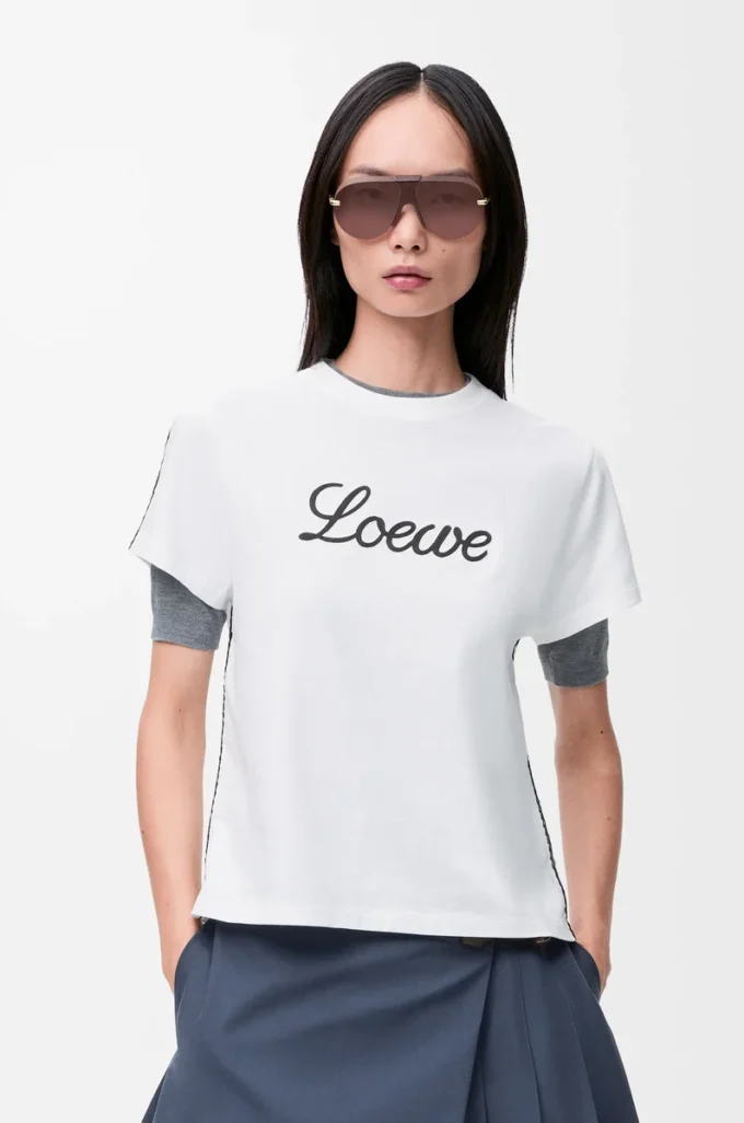 T-Shirt aus Baumwolle in lockerer Passform Weiß