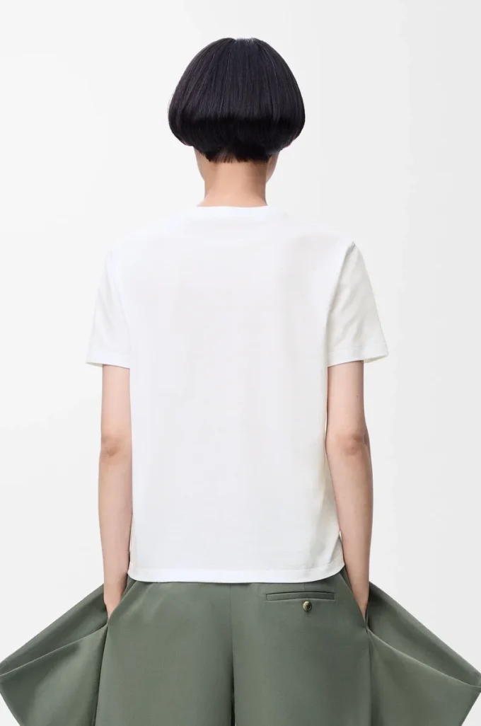 T-Shirt aus Baumwolle in lockerer Passform Weiß