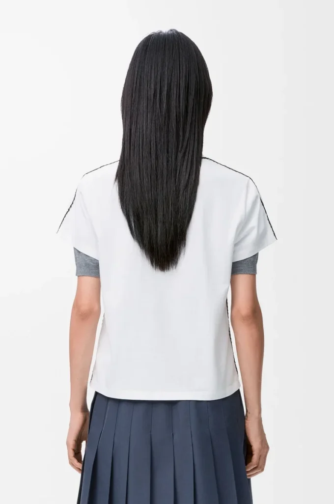 T-Shirt aus Baumwolle in lockerer Passform Weiß
