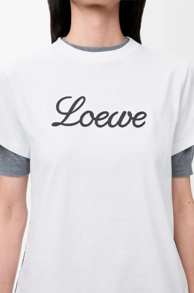 T-Shirt aus Baumwolle in lockerer Passform Weiß