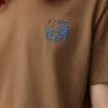 T-Shirt aus Baumwolle in regulärer Passform, Farbe Camel