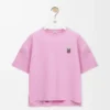T-Shirt aus Baumwollmischung in regulärer Passform Rosa