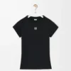T-Shirt in kleiner Passform aus Baumwollmischung Schwarz