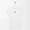 T-Shirt in kleiner Passform aus Baumwollmischung Weiß