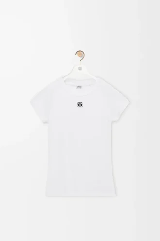 T-Shirt in kleiner Passform aus Baumwollmischung Weiß