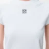 T-Shirt in kleiner Passform aus Baumwollmischung Weiß