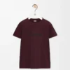 T-Shirt in lockerer Passform aus Baumwolle in Burgunderrot