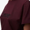 T-Shirt in lockerer Passform aus Baumwolle in Burgunderrot