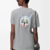 T-Shirt in regulärer Passform aus Baumwolle Grau meliert