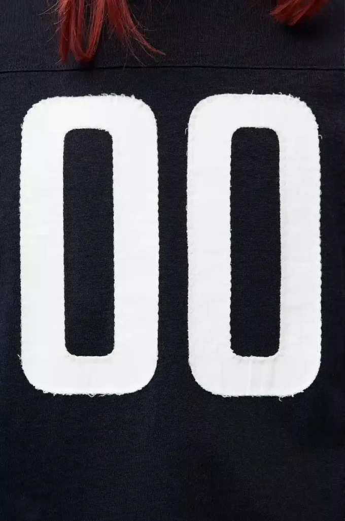 T-Shirt in regulärer Passform aus Baumwolle und Viskose in Dunkelblau