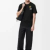 T-Shirt mit lockerer Passform aus Baumwolle in Schwarz/Mehrfarbig