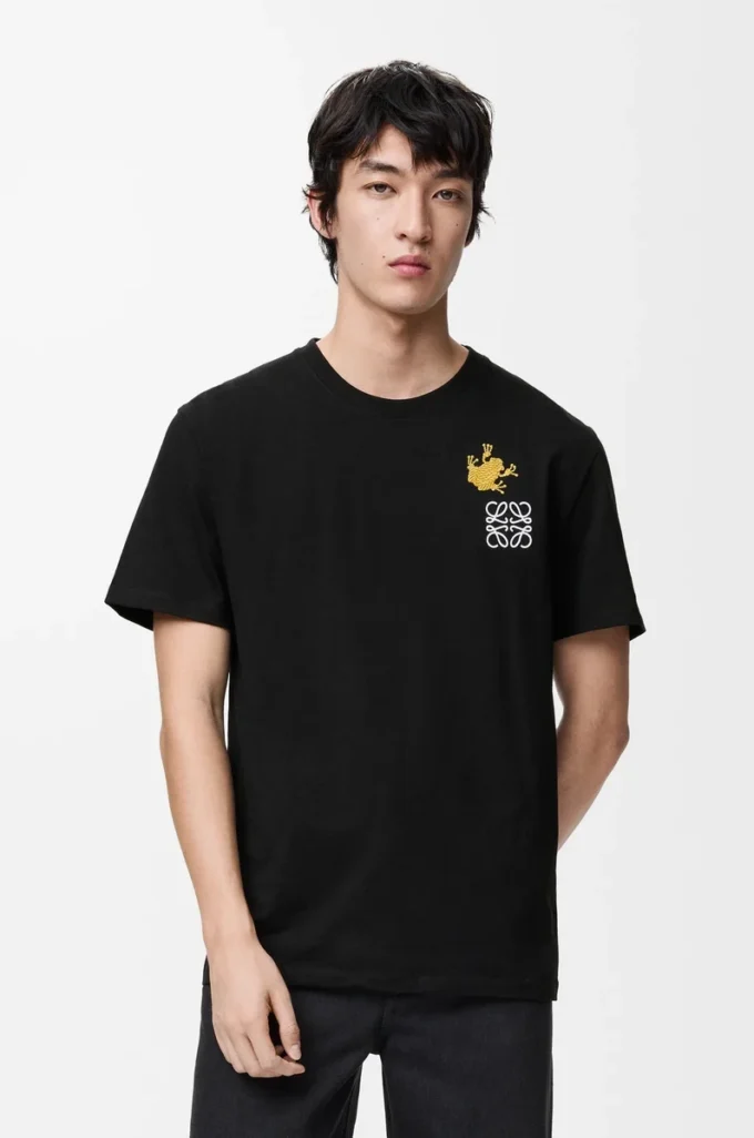 T-Shirt mit lockerer Passform aus Baumwolle in Schwarz/Mehrfarbig