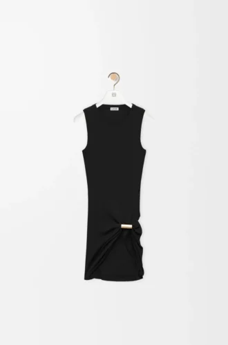 Tanktop aus Baumwolle in Schwarz