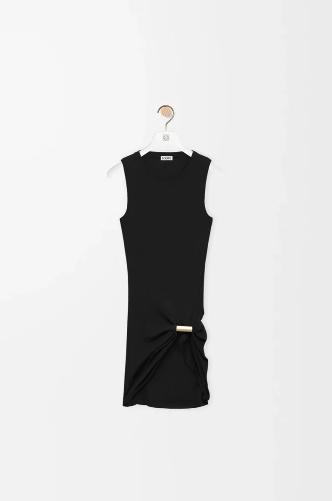 Tanktop aus Baumwolle in Schwarz