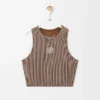 Tanktop aus Funktionsjersey Braun/Pink