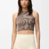 Tanktop aus Funktionsjersey Braun/Pink
