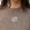Tanktop aus Funktionsjersey Braun/Pink
