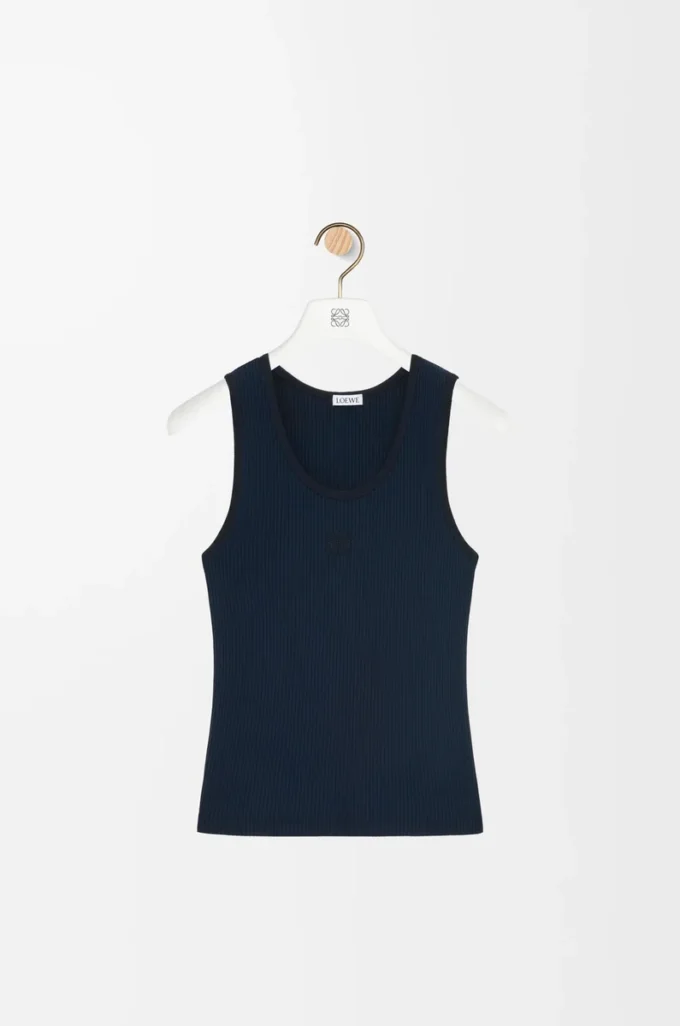 Tanktop aus Seide Deep Marine